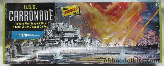 Lindberg 1/160 USS Carronade IFS-1 (Bobtail Cruiser) LSMR US Navy Missile Support Ship, HL403-12 plastic model kit